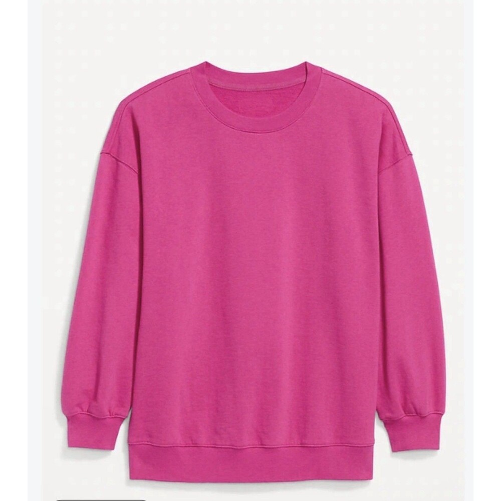 Old Navy Tunic Sweatshirt Pink So Comfy Oversized Cozy Minimalist Size XL NWT